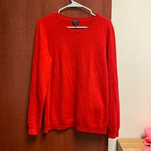 Red cashmere sweater